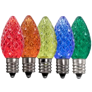 LED C7 Bulbs (Pack of 25) Assorted Faceted