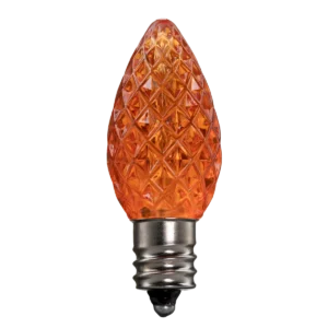 LED C7 Bulbs (Pack of 25) Orange Faceted