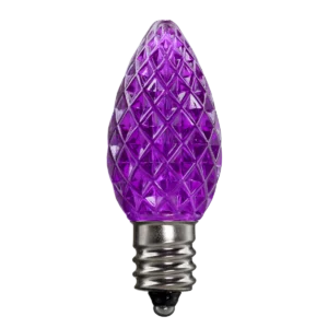 LED C7 Bulbs (Pack of 25) Purple (Not Available in Ceramic) Faceted