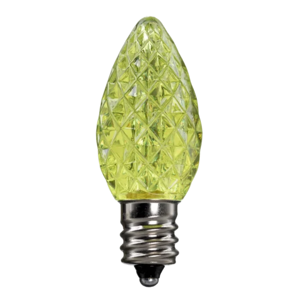 LED C7 Bulbs (Pack of 25) Yellow Faceted