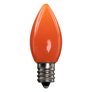 LED C7 Bulbs (Pack of 25) Orange Smooth Ceramic