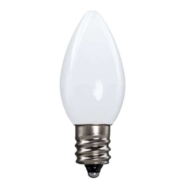 LED C7 Bulbs (Pack of 25) Pure White Smooth Ceramic