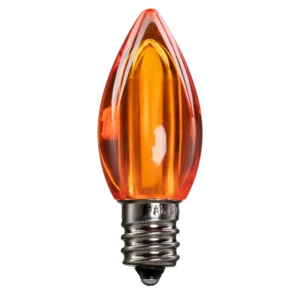 LED C7 Bulbs (Pack of 25) Orange Smooth Transparent