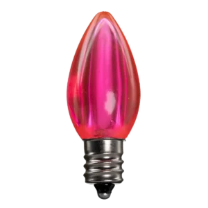 LED C7 Bulbs (Pack of 25) Pink Smooth Transparent