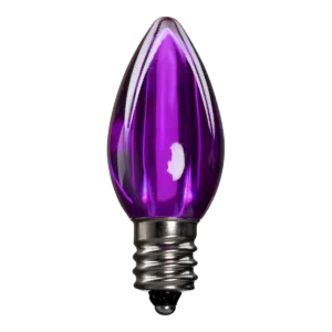 LED C7 Bulbs (Pack of 25) Purple Smooth Transparent