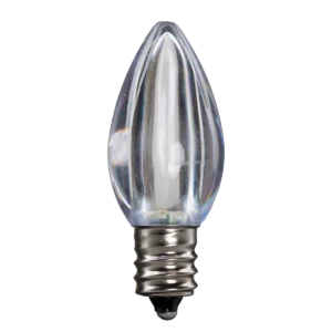 LED C7 Bulbs (Pack of 25) Pure White Smooth Transparent