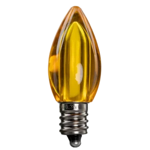 LED C7 Bulbs (Pack of 25) Yellow Smooth Transparent