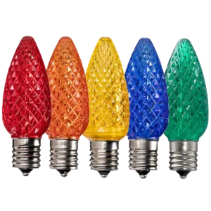 LED C9 Bulbs (Pack of 25) Assorted Faceted