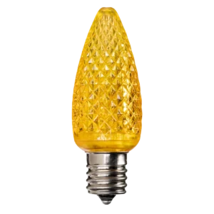 LED C9 Bulbs (Pack of 25) Yellow Faceted