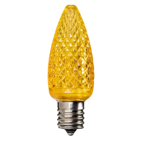 LED C9 Bulbs (Pack of 25) Yellow Faceted