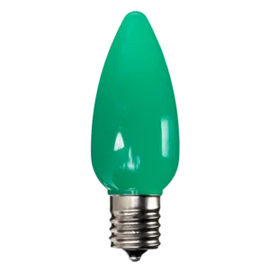 LED C9 Bulbs (Pack of 25) Green Smooth Ceramic