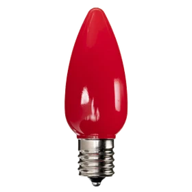 LED C9 Bulbs (Pack of 25) Red Smooth Ceramic