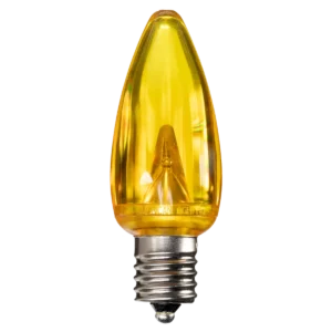 LED C9 Bulbs (Pack of 25) Yellow Smooth Transparent