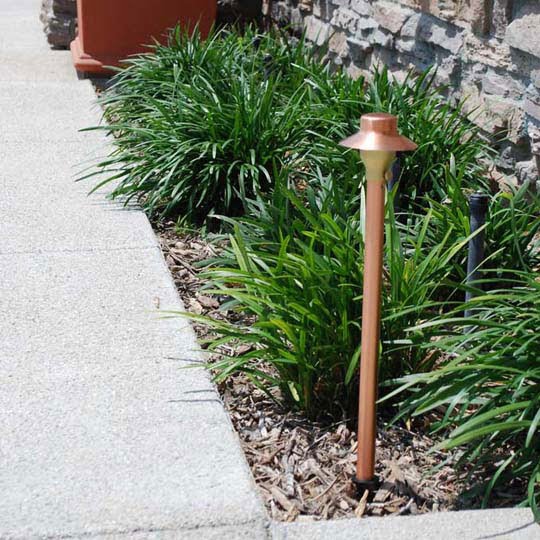 RX Copper Area Light With Finial