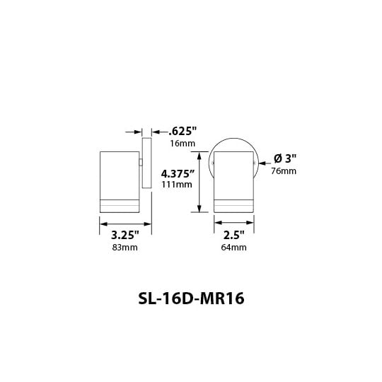 LED MR16 Wall Mount Down Light