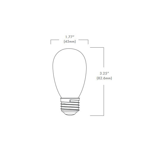 LED S14 Edge Filament 2200K (Residential Warm) 12 Volts