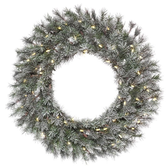 Frosted Lacey Wreath 36"