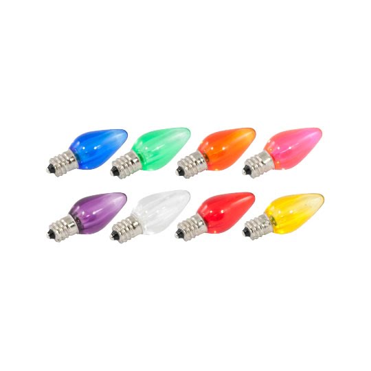 LED C7 Bulbs (Pack of 25) Assorted Faceted