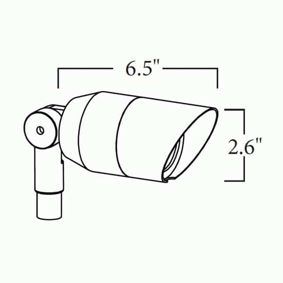 Low Voltage MR16 Copper Bullet w/ Short Visor