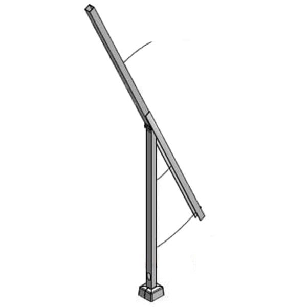 Hinged Straight Square Steel Light Poles 30′ x 6" x 7/7