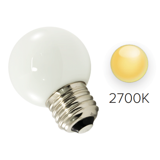 G50 LED Bulbs (25-Pack) Frosted, E26 Base