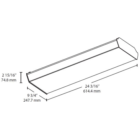 LED Surface Wrap (2′) 25 Watts 5000K (Cool)