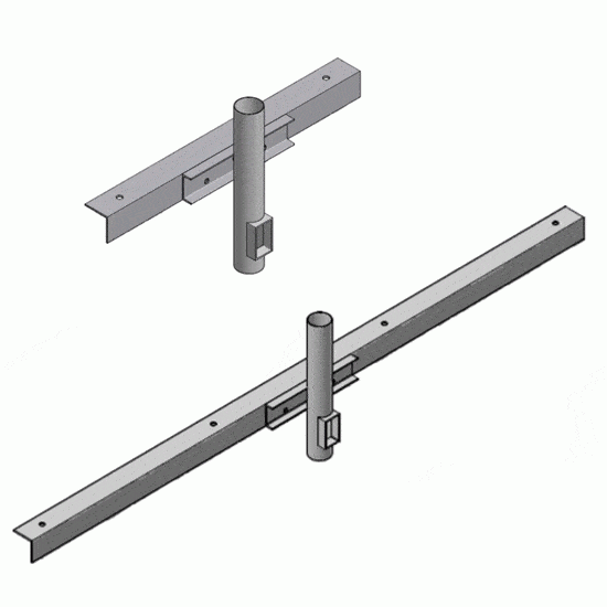 Angle Iron Cross Arms (Steel Poles) 3 Light
