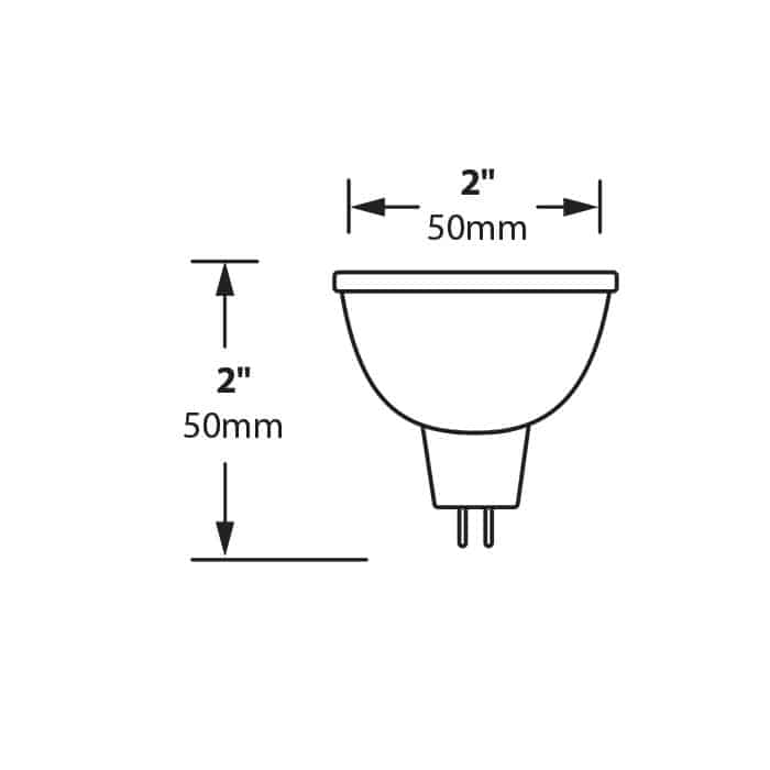 7W 12V MR-16 BI-PIN, DIMMABLE, 15° SP, 3000K