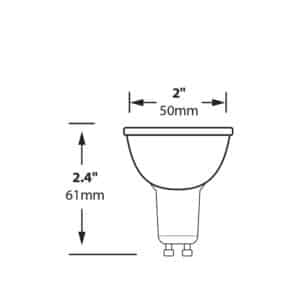 7W 120V MR-16 GU10, 3000K DIMMABLE