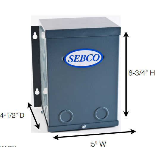 Sebco Magnetic Transformer 100 Watt 12 Volt w/3′ Cord