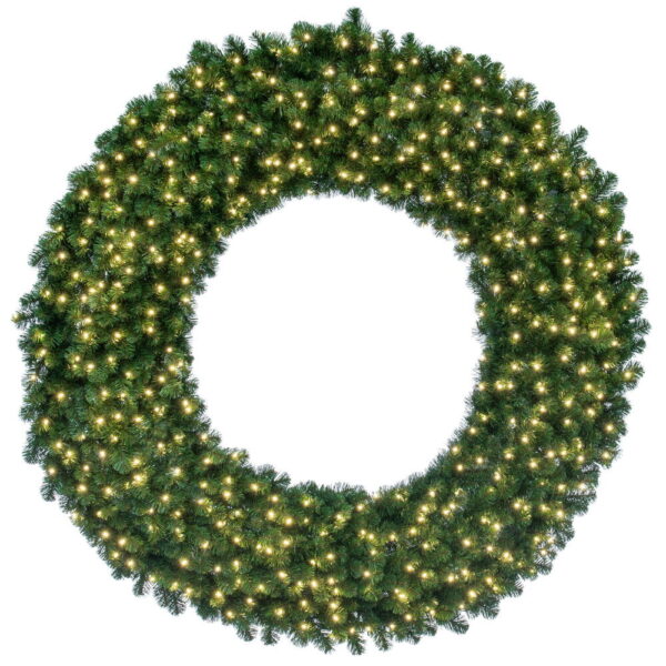 Pre-Lit 120″ Warm White, Grand Teton Wreath