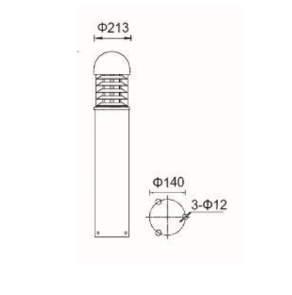 Round Top LED Bollard